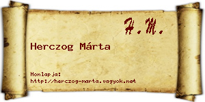 Herczog Márta névjegykártya